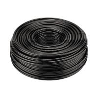 Кабель коаксиальный RG-6U, 75 Ом, CCS/Al/Al, 64%, бухта 100 м, черный OUTDOOR, REXANT 01-2202