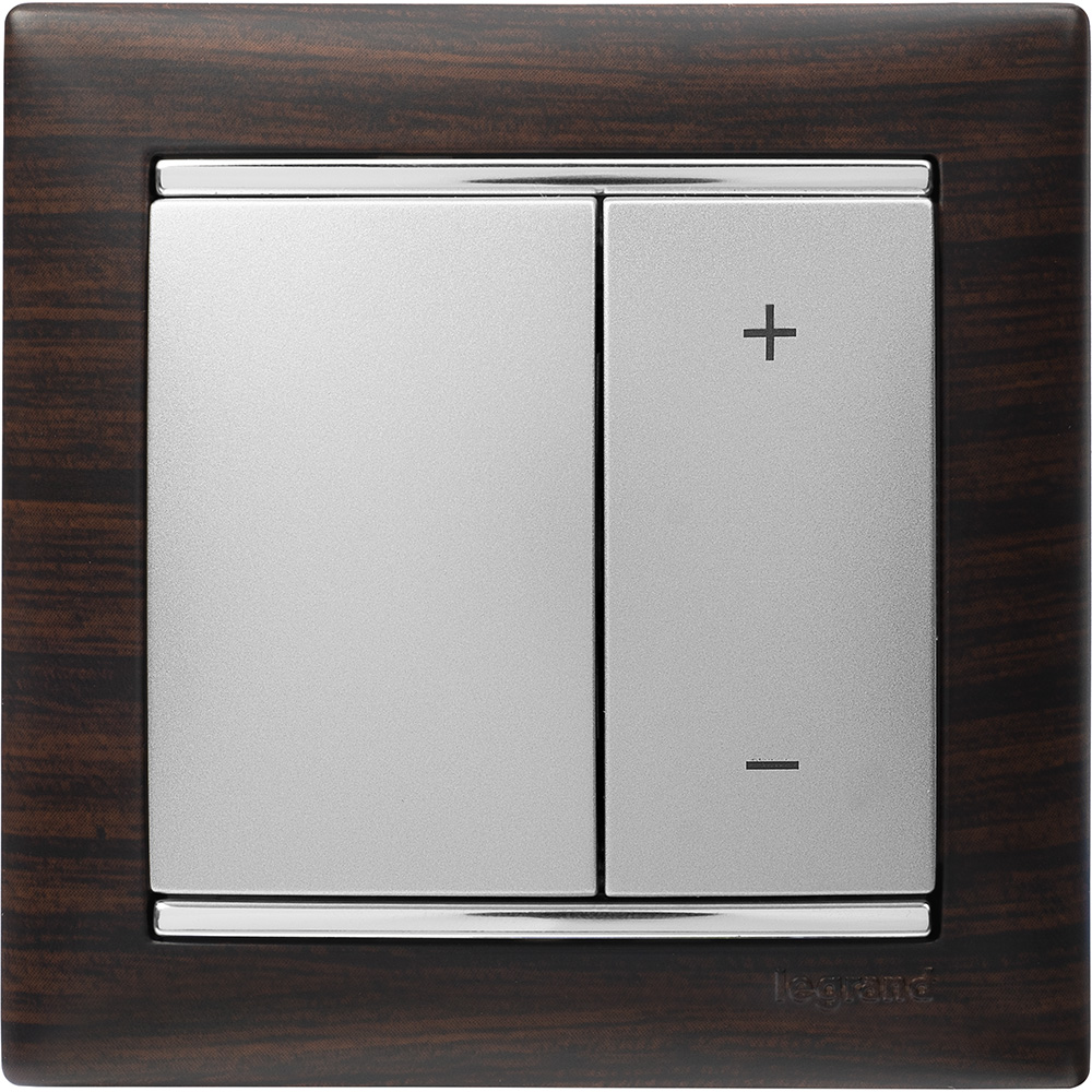 VALENA Рамка 1 пост темное дерево/серебро Legrand/Daccord 770371
