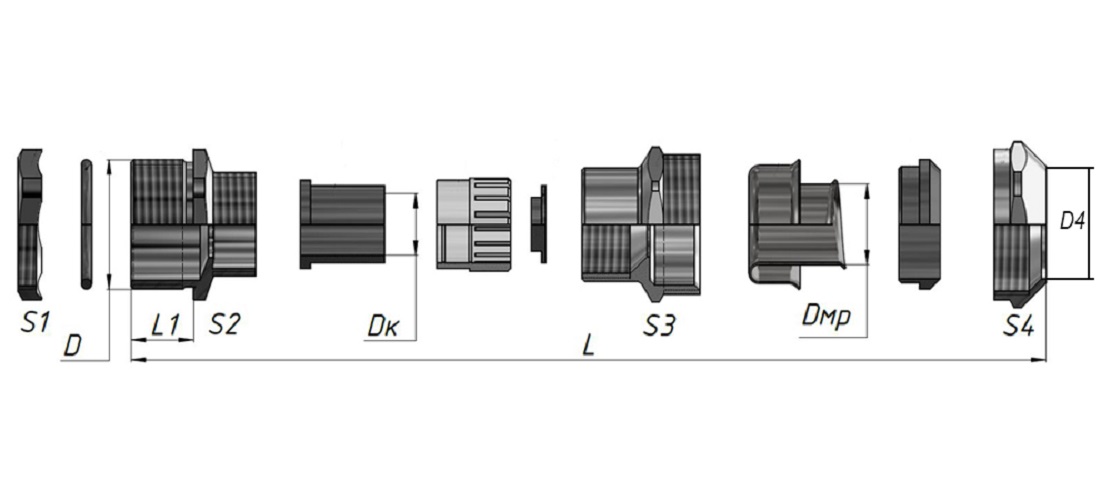 Кабельный ввод ВК-М25-12-МР15 IP66/IP67/IP68 ЗЭТАРУС zeta30020