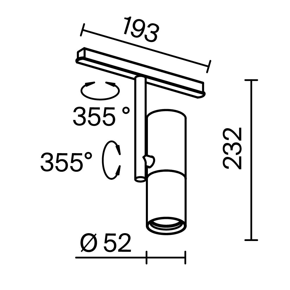 Светильник трековый Elti Exility 3000K 12Вт 36 град Maytoni TR005-2-12W3K-B