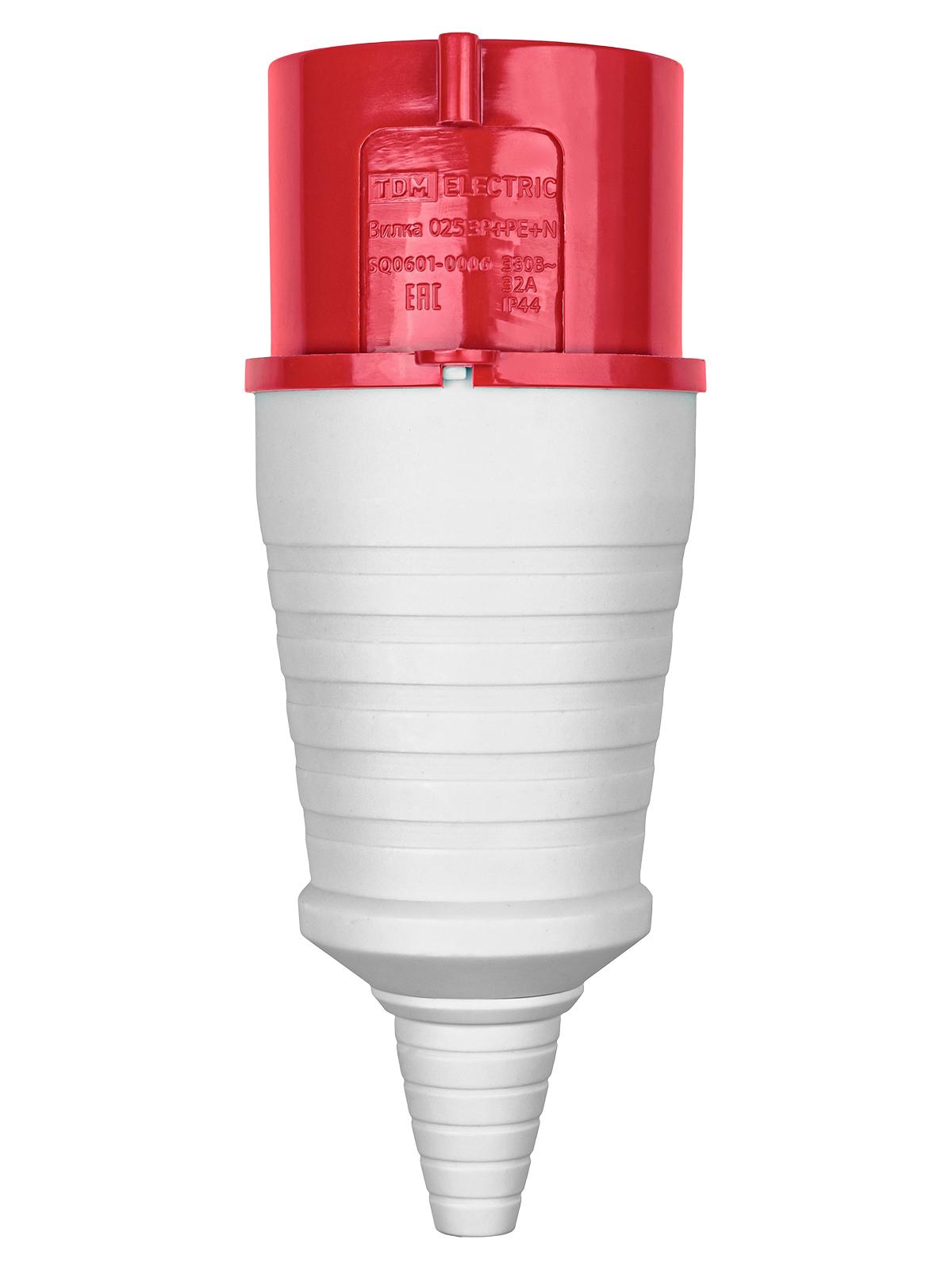 Вилка 025 3Р+РЕ+N 32А 380В IP44 TDM ELECTRIC SQ0601-0006