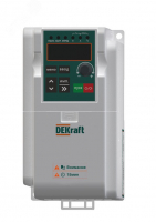 Преобразователь частоты DEKV060-1.5/2.2кВт 3 фазы 380В с торм. модулем Dekraft DEKV060G1R5P2R2T4B