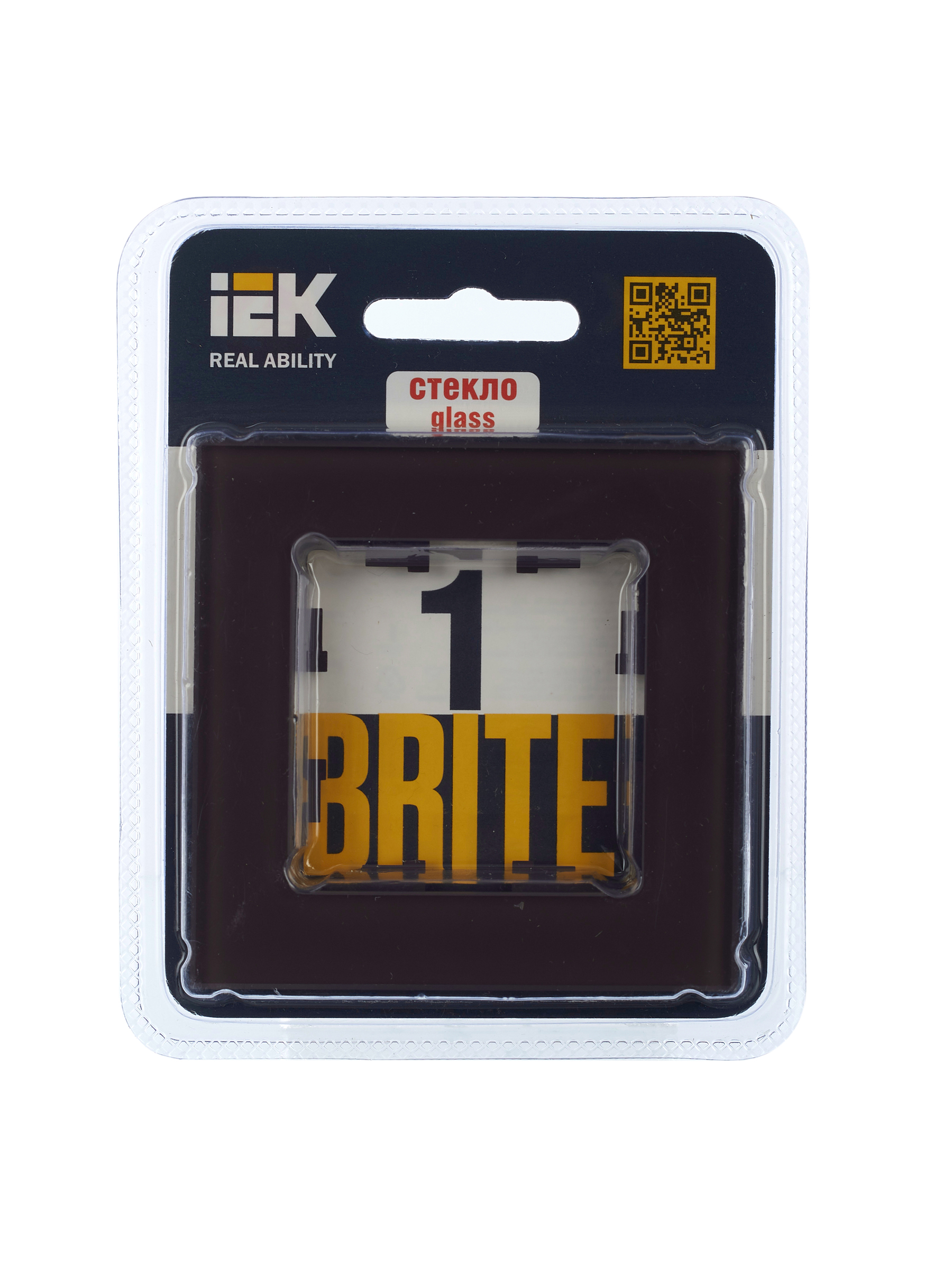 BRITE Рамка 1 пост РУ-1-2-БрТБ стекло бронза IEK BR-M12-G-K45