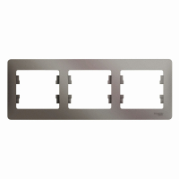 GLOSSA рамка 3-постовая горизонтальная платина Systeme Electric GSL001203