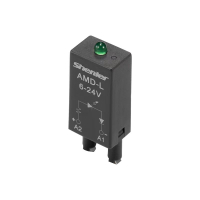 Модуль AMD-LDD1, зеленый LED+диод, 24_60VDC, поляризация +А1--А2, черный RUCELF AMD-L1/24_60VAC/DC
