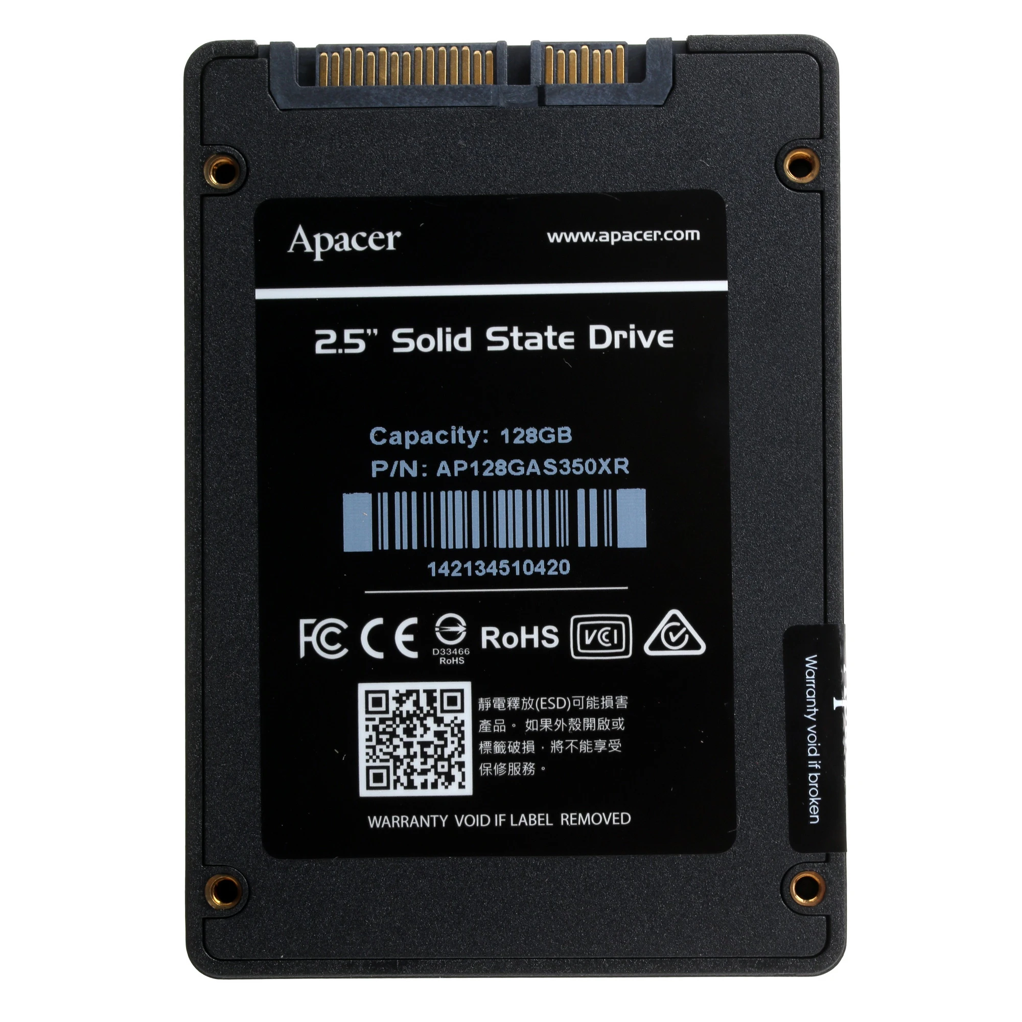 Накопитель SSD 2.5'' 128 ГБ AS340X, SATAIII, 3D NAND TLC, 550/520 Мб/с Apacer AP128GAS350XR-1 76124