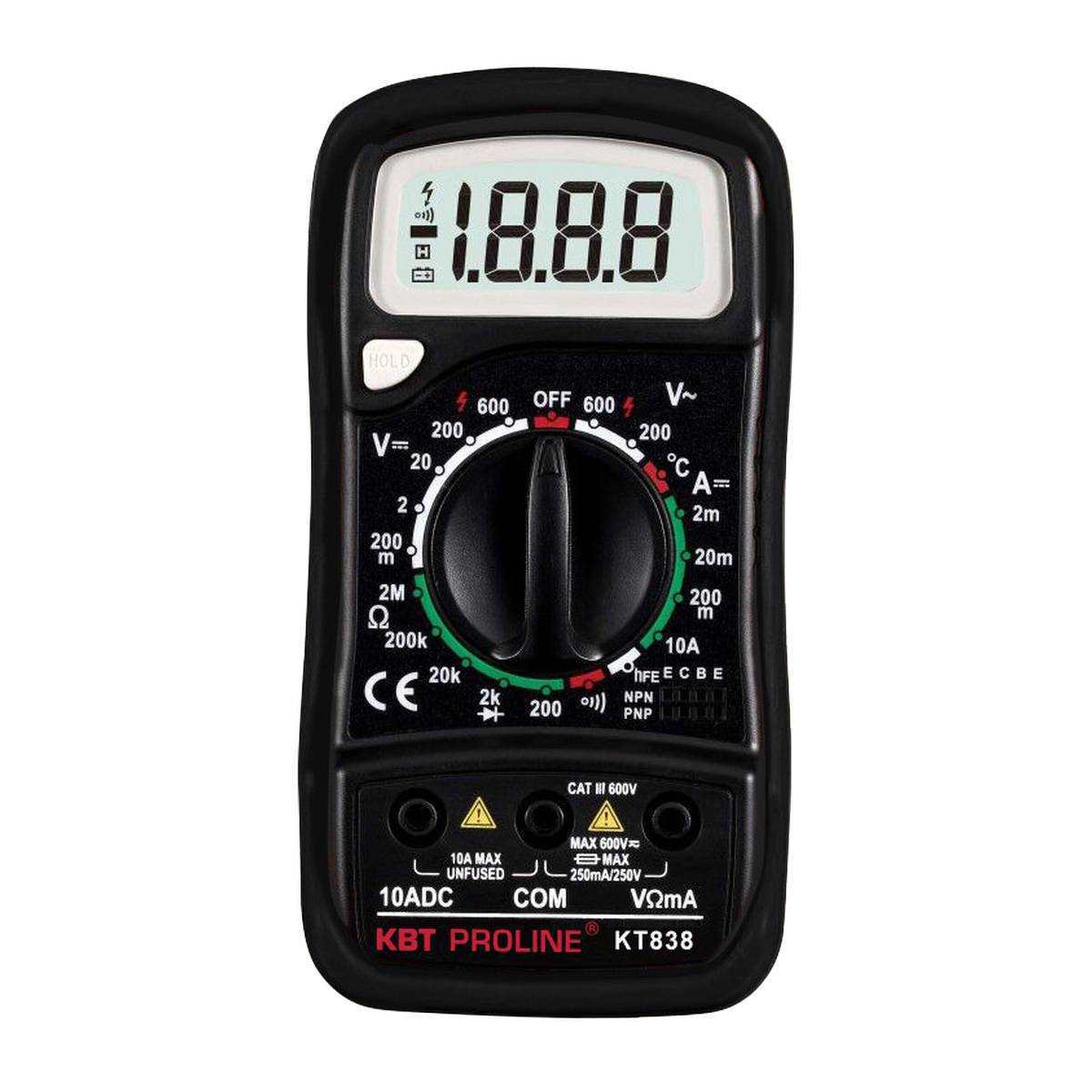 Мультиметр цифровой KT 838 серия PROLINE КВТ 79128