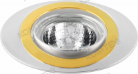 Светильник ИВО-35w 12в GU4 поворотный никель/золото/никель КОМТЕХ SATURN 35122 P00249