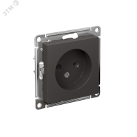 ATLASDESIGN РОЗЕТКА без заземления без шторок, 16А, механизм, БАЗАЛЬТ Systeme Electric ATN001441
