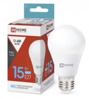 Лампа светодиодная низковольтная LED-MO-PRO 15Вт 12-48В Е27 6500К 1200Лм IN HOME IN-HOME 4690612036366
