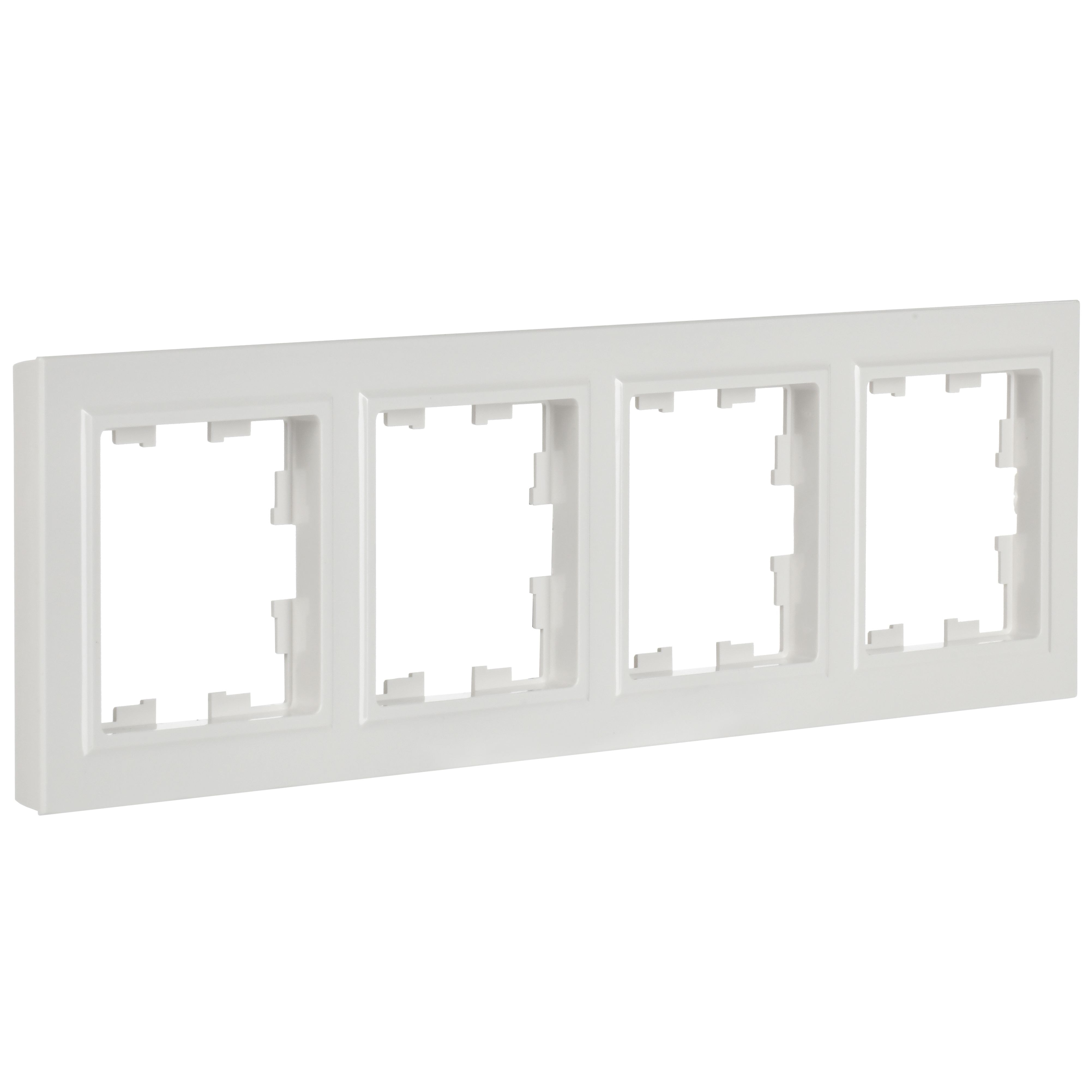 BRITE Рамка 4 поста РУ-4-БрБ белый IEK BR-M42-K01