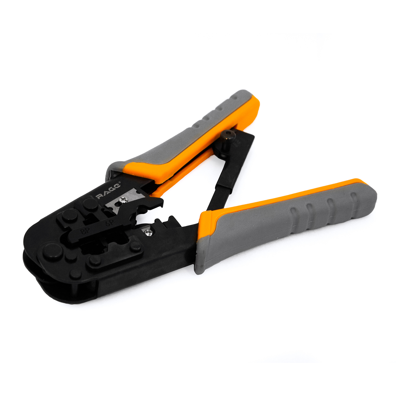 Кримпер для обжима телефонных и компьютерных клемм 4Р RJ10 6P RJ11 RJ12 и 8P RJ45 Rage 312108