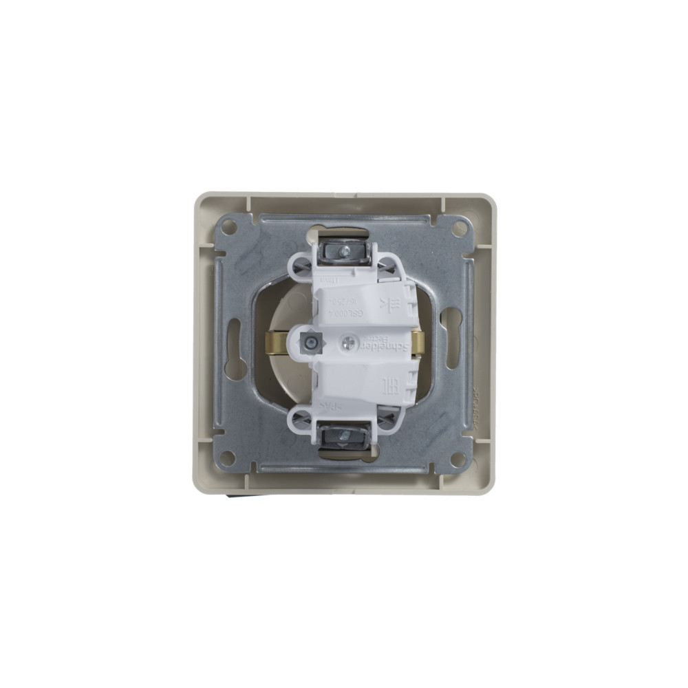 GLOSSA Розетка с заземлением в сборе бежевая Systeme Electric GSL000242