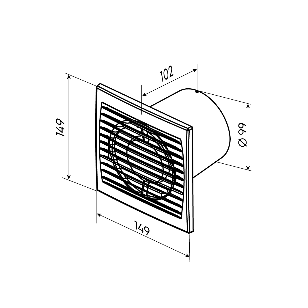 Вентилятор осевой с низким уровнем шума D100 ZERNBERG 10222401 00-022240  