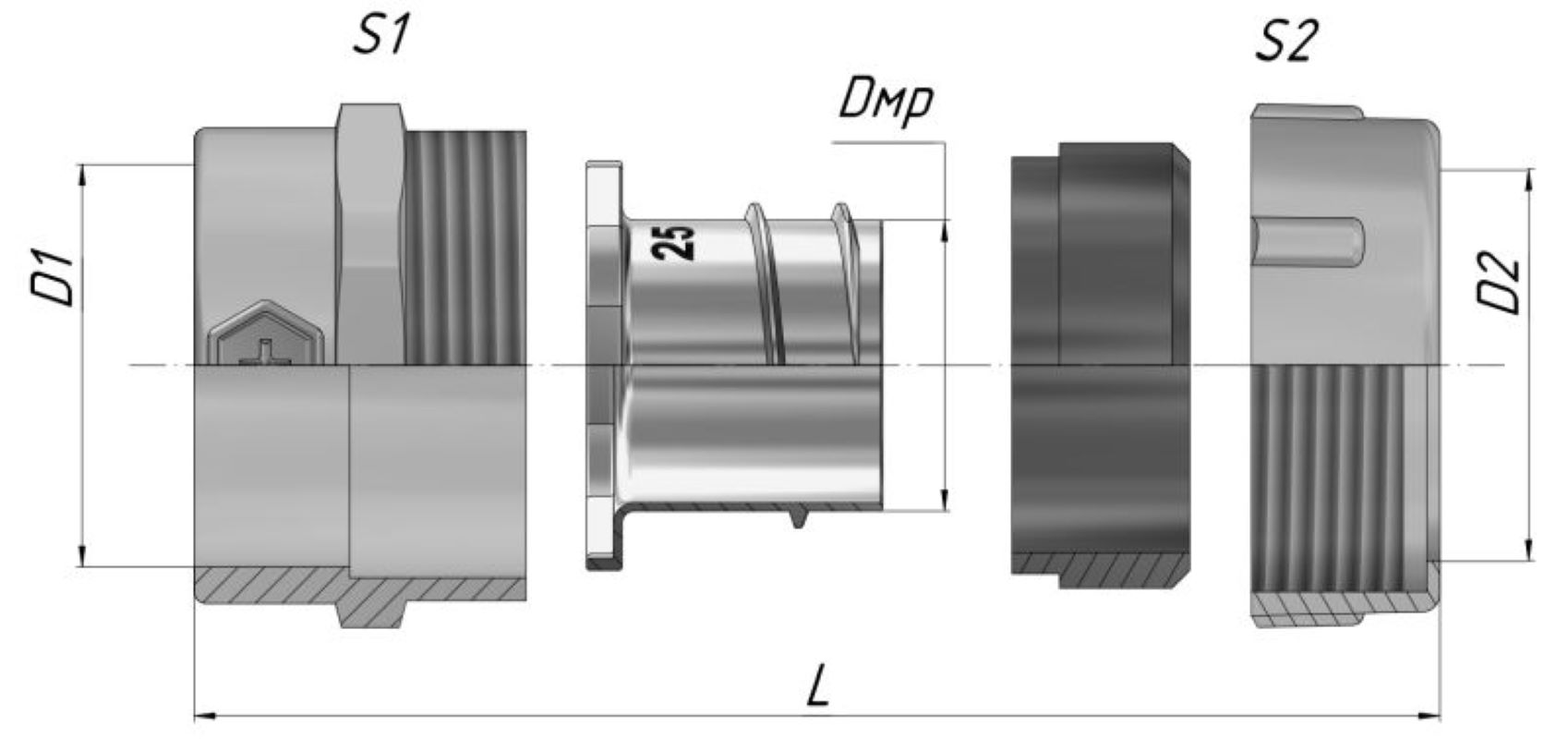 Муфта трубная МТ-32 У2 IP43 ЗЭТА ЗЭТАРУС zeta40421