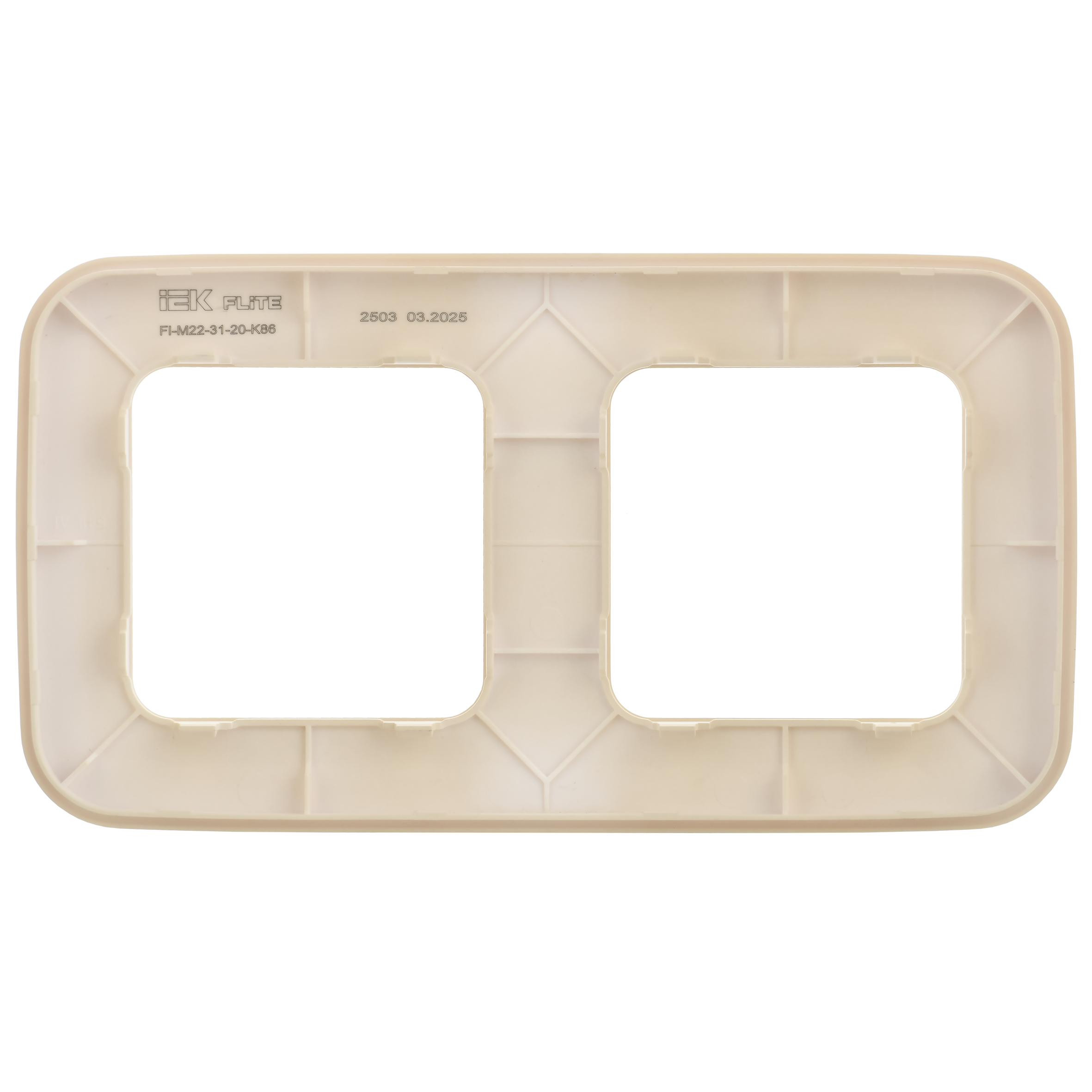 FLITE ARTISTIC Рамка 2-местная РУ-2-А-ФлСл сливочный IEK FI-M22-31-20-K86