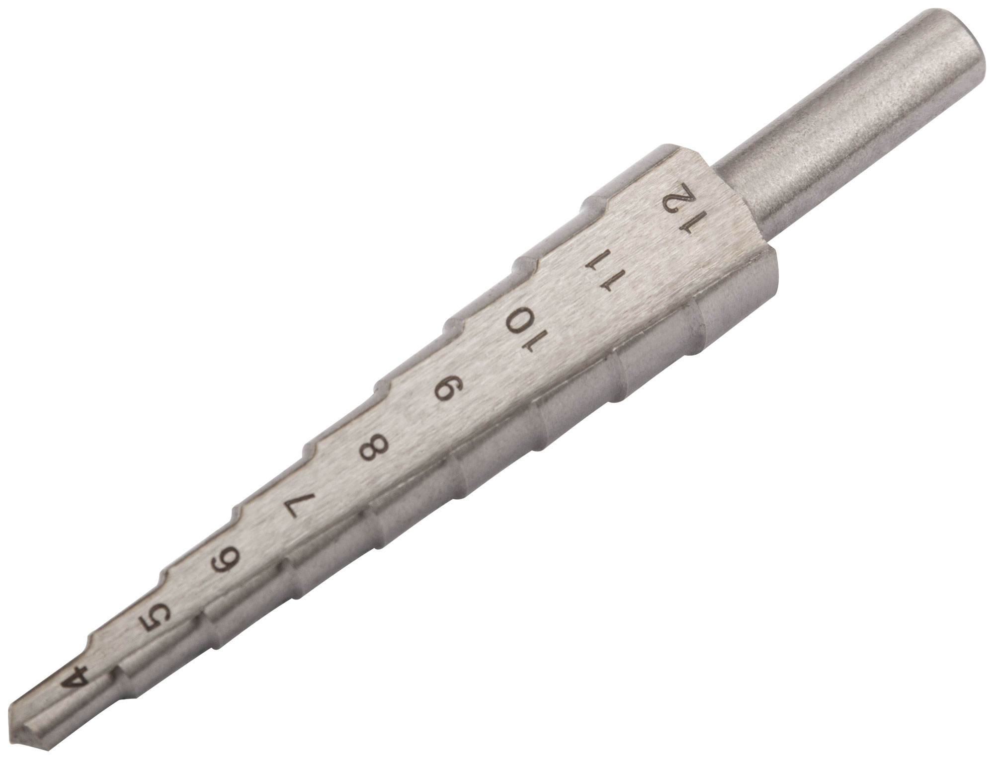 Сверло ступенчатое HSS (Р6М5) по металлу, 9 ступеней, 4-12 мм FIT 36394