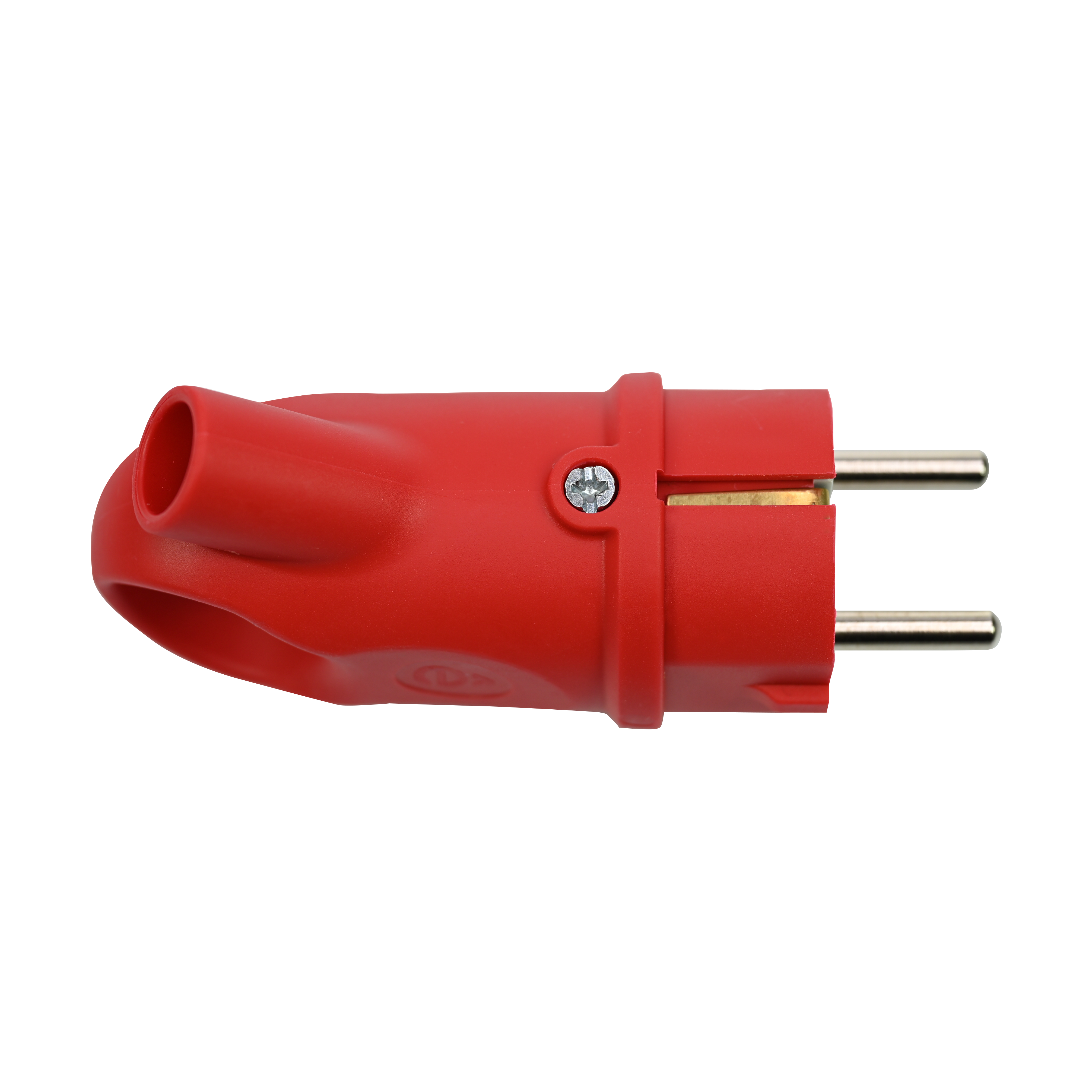 MultiSet Вилка 2К+З угловая каучуковая 16А/250В IP44 Красная Systeme Electric MST1402RD