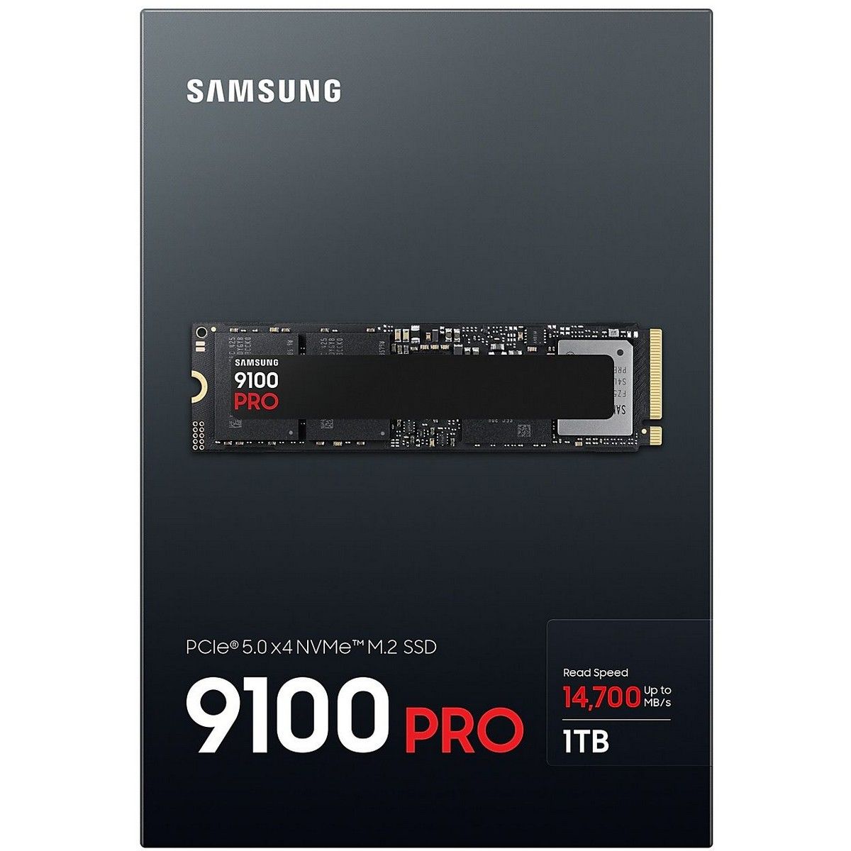Накопитель SSD M.2 2280 1ТБ  9100 PRO Black, PCIe 5.0 x4, NVMe, 3D NAND, 14700/13300 Мб/с Samsung MZ-VAP1T0BW 198394