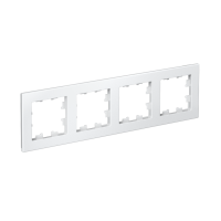 Рамка четырехпостовая ATLASDESIGN универсальная белый Systeme Electric ATN000104