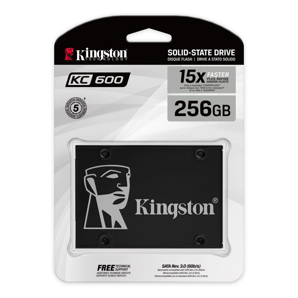 Накопитель SSD 2.5'' 2048GB KC600, SATA III, 3D NAND TLC, 550/520 Мб/с Kingston SKC600/2048G 65683