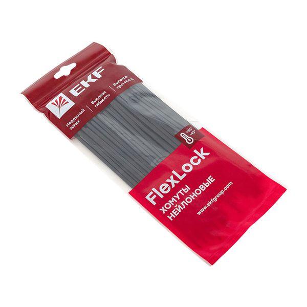 Хомут P6.6 стандартный черный 3.6x200 (100шт) FlexLock PROxima EKF plc-fl-ctsb-3.6x200