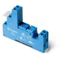 Розетка с винтовыми клеммами (с зажимной клетью) для реле 46.52, применяются модули 86.30, 99.02, в комплекте пластиковая клипса 097.01, версия: синий цвет FINDER 97.02SPA 9702SPA