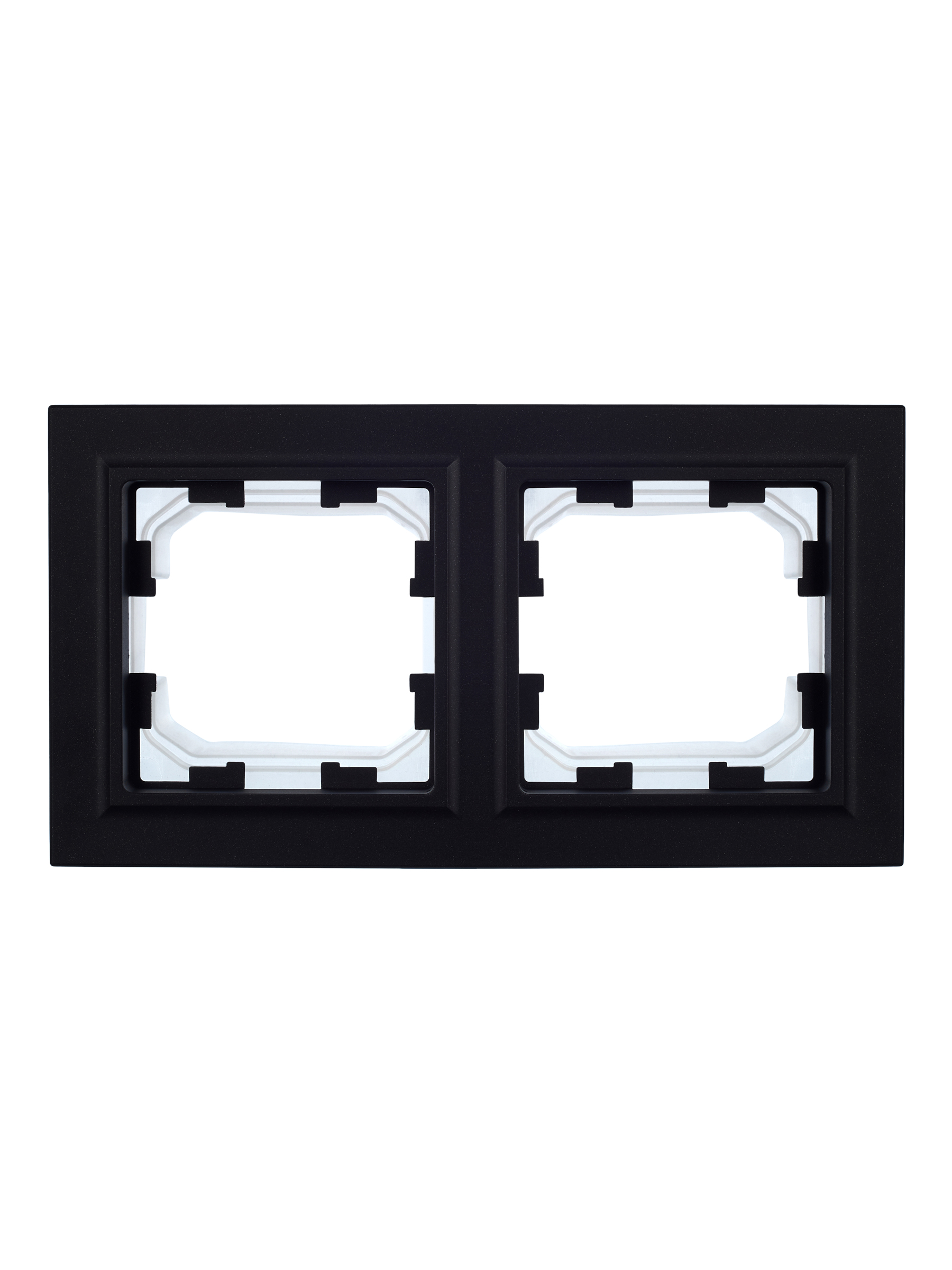 BRITE Рамка 2 поста IP44 РУ-2-БрЧ-44 черный IEK BR-M22-44-K02