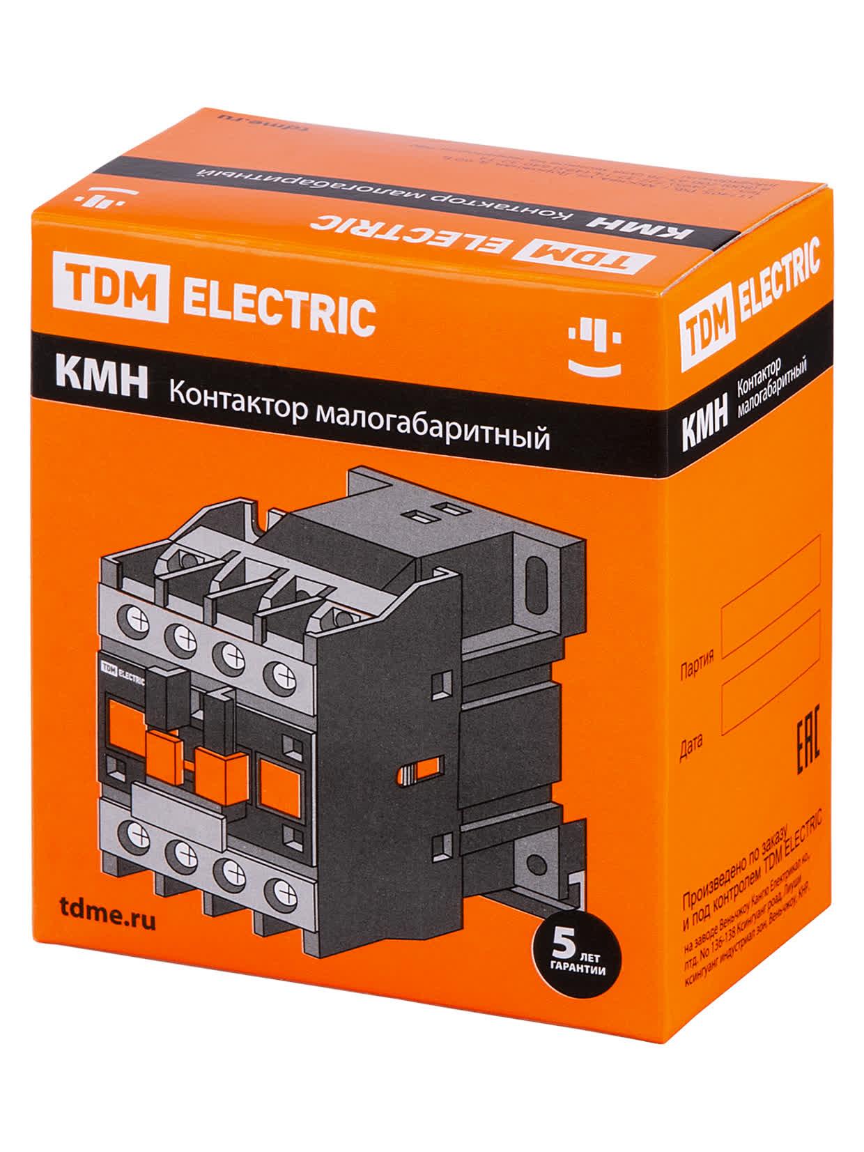 Контактор КМН-11810 18А 230В/АС3 1НО TDM ELECTRIC SQ0708-0010