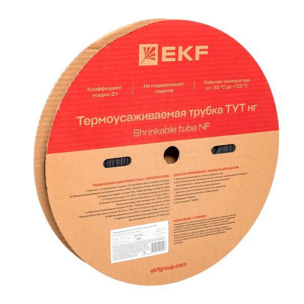 Трубка термоусаживаемая ТУТ нг 4/2 черная рулон PROxima EKF tut-4-b