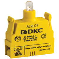 Блок контактный с клеммными зажимами под винт со светодиодом на 220В DKC ALVL220
