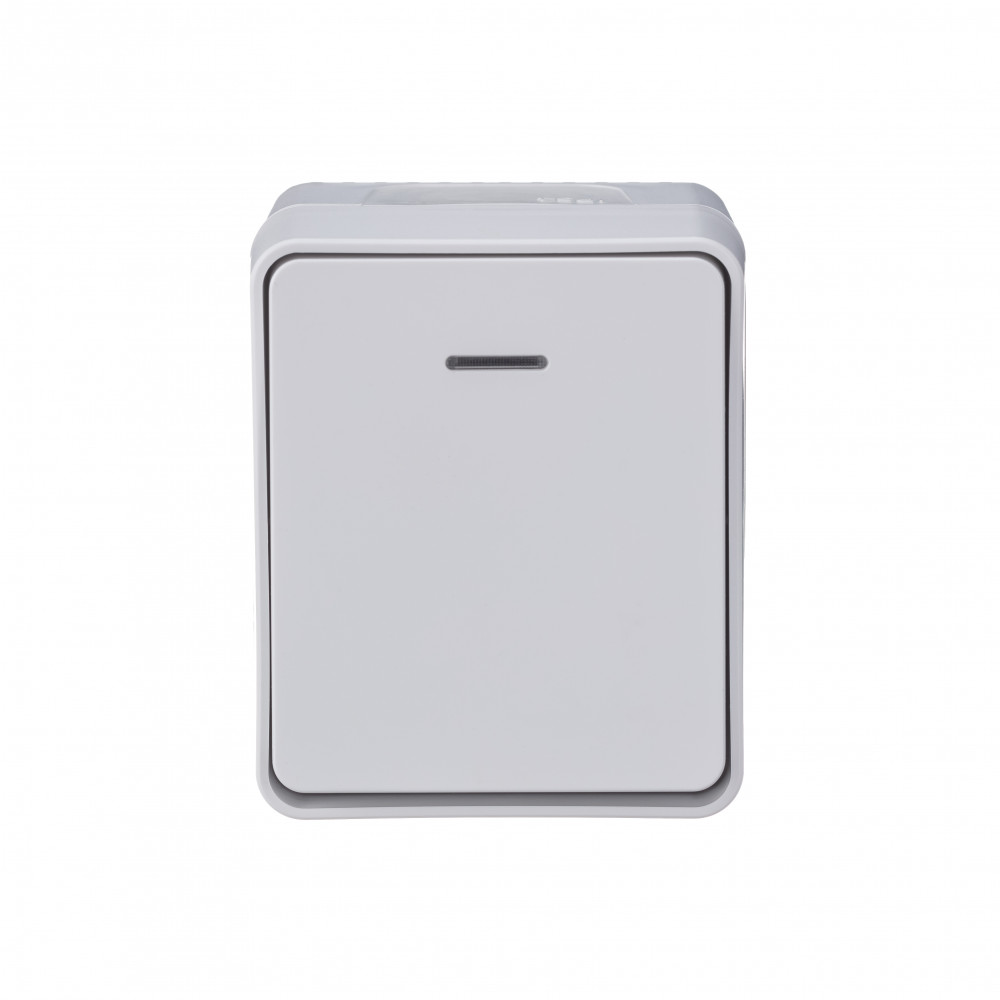 AtlasDesign Profi54 выключатель одноклавишный с подсветкой IP54 10 АХ, БЕЛЫЙ, Россия Systeme Electric ATN540113