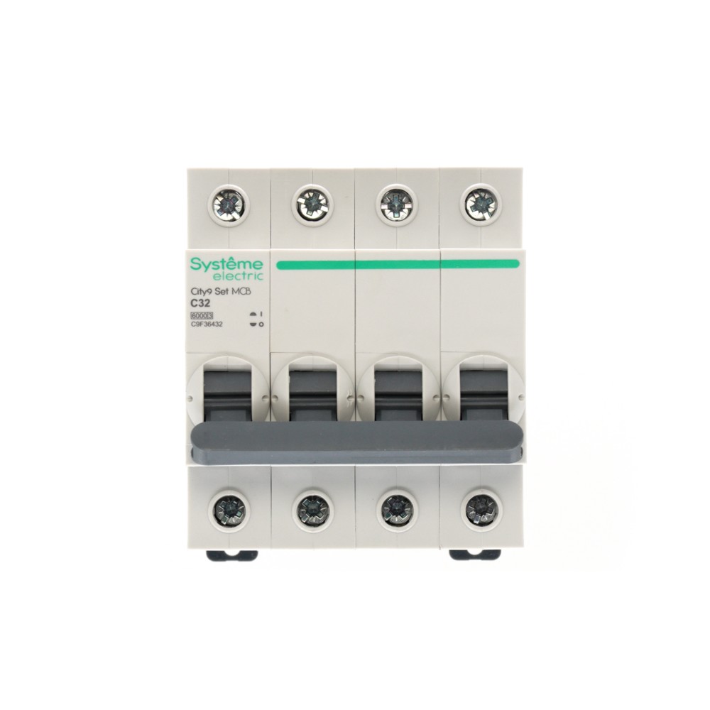 Выключатель автоматический четырехполюсный (АВ) С 32А 4P 6kA 400В City9 Set Systeme Electric C9F36432