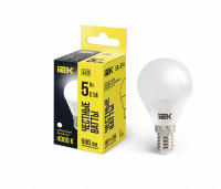 Лампа светодиодная G45 шар 5Вт 230В 4000К E14 IEK LLE-G45-5-230-40-E14