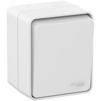 AtlasDesign Profi54 выключатель одноклавишный IP54 10 АХ, БЕЛЫЙ, Россия Systeme Electric ATN540111