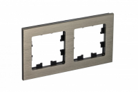Рамка двухпостовая ATLASDESIGN NATURE, МЕТАЛЛ ЛАТУНЬ Systeme Electric ATN312202