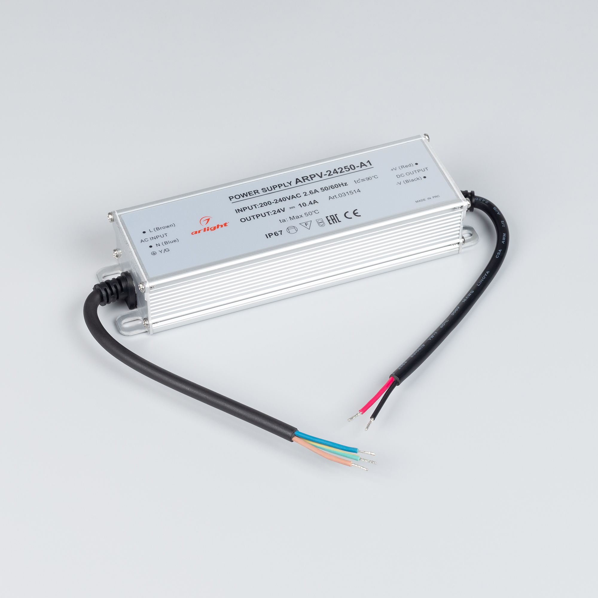 Блок питания ARPV-24250-A1 (24V, 10.4A, 250W) (ARL, IP67 Металл, 3 года) Arlight 031514