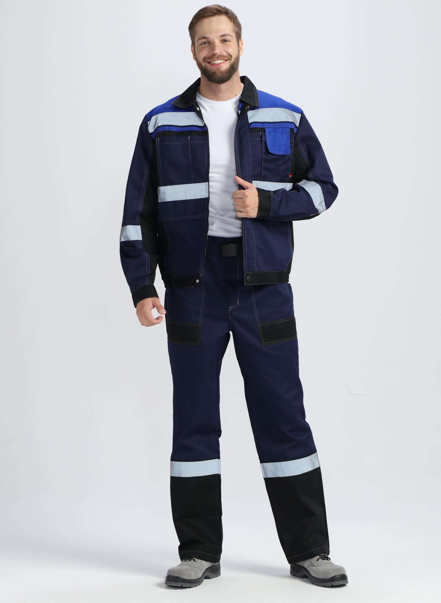 Костюм Виват-1 Премиум IMP (тк.Смесовая,240) брюки, т.синий/черный/васильковый, 56-58 182-188 Факел 87489145 87489145013