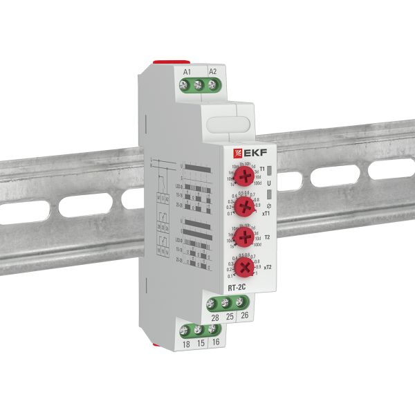 Реле времени RT-2C (2 регулир. порога времени, 2 исп. конт.) PROxima EKF rt-2c