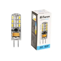 Лампа светодиодная LED 2вт 12в G4 белый капсульная FERON LB-420 25448