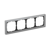 ARTGALLERY PURE 4-постовая РАМКА, ОРГАНИЧЕСКОЕ СТЕКЛО АЛЮМИНИЙ Systeme Electric GAL320304