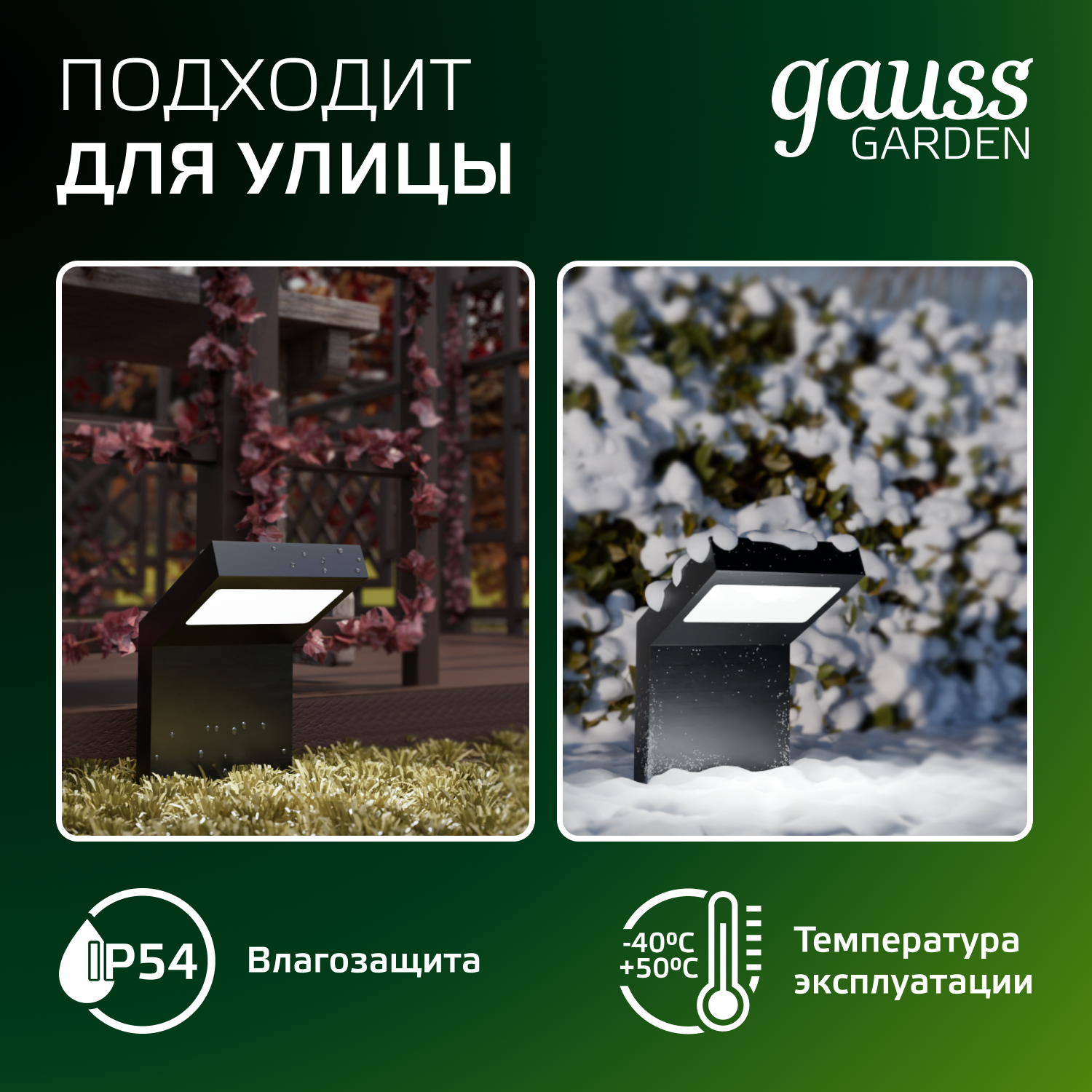 Светильник архитектурный светодиодный ДБУ 10 Вт 600 лм 4000К AC 220В IP54 100х100х160мм Electra Gauss GAUSS GD109