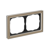 ARTGALLERY PURE 2-постовая РАМКА, ОРГАНИЧЕСКОЕ СТЕКЛО ШАМПАНЬ Systeme Electric GAL320502