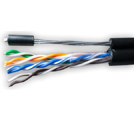 Витая пара Median FTP Cat.5e 4x2xAWG24 Cu PE Outdoor T-FG8 (трос) 305м SUPRLAN 01-1035-1