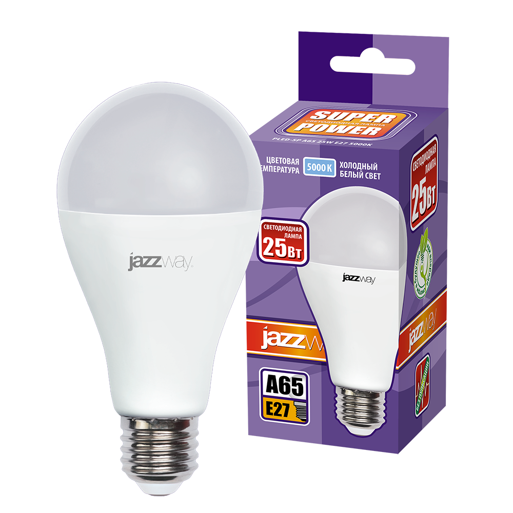 Лампа светодиодная LED 25Вт 5000К груша E27 JazzWay 5018082A