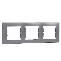 Sedna Рамка 3 поста горизонтальная алюминий Schneider Electric SDN5800560