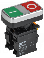 Кнопка I-O без подсветки d=22мм 1NO+1NC MASTER IEK MI-BT60-11R-3-21-K51