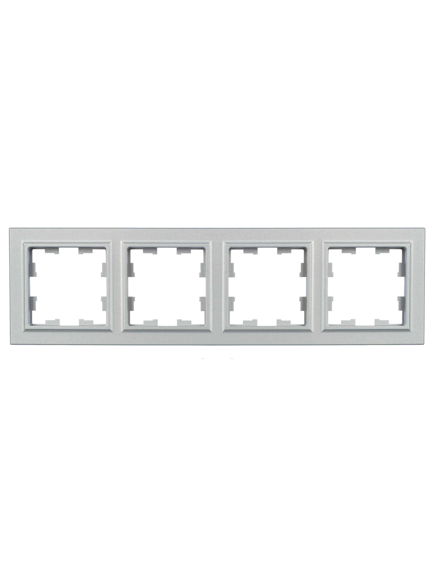 BRITE Рамка 4 поста РУ-4-БрА алюминий IEK BR-M42-K47
