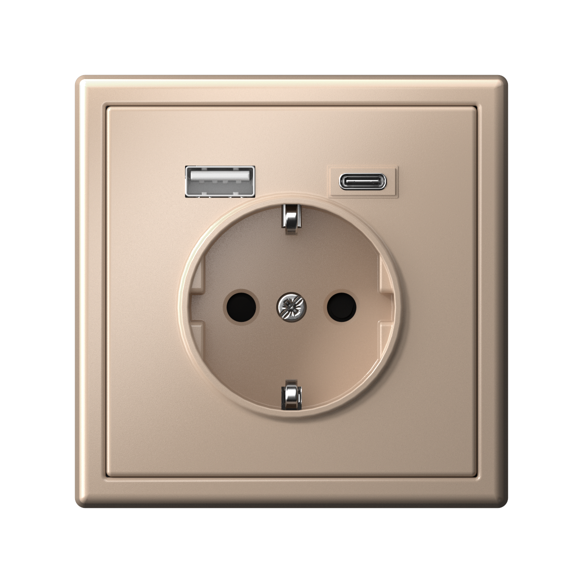 ARTGALLERY розетка 16А с 2 USB A+C, 5В/2,4А/3,0А, 2х5В/1,5А, механизм, песочный Systeme Electric GAL001232