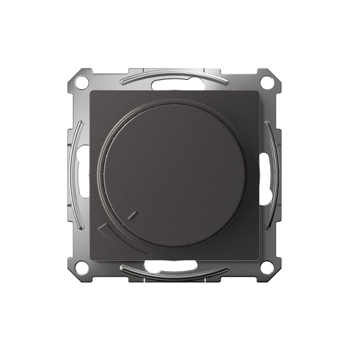 ATLASDESIGN СВЕТОРЕГУЛЯТОР (диммер) повор-нажим, LED, RC, 400Вт, мех., БАЗАЛЬТ Systeme Electric ATN001423